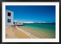 Framed Mykonos Town, Chora, Cyclades, Greece