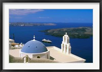 Framed Kimisis Theotokov Church, Thira, Santorini, Cyclades Islands, Greece