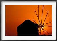 Framed Mykonos Windmills, Greece