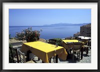 Framed Outdoor Restaurant, Monemvasia, Greece