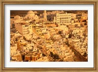 Framed View of Thira at Sunset, Santorini, Cyclades Islands, Greece