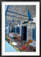 Framed Breakfast Bar with Bird Cages, Thira, Cyclades Islands, Greece