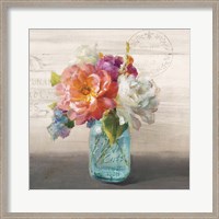 Framed French Cottage Bouquet I