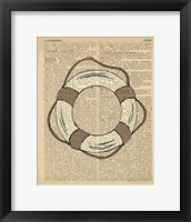 Nautical Series - Life Preserver Framed Print