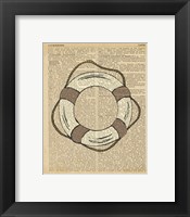 Framed Nautical Series - Life Preserver