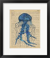 Vintage Jellyfish Framed Print