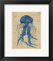 Vintage Jellyfish Framed Print