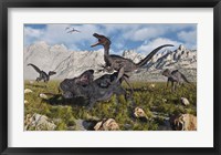 Framed Pack of Velociraptors