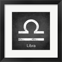 Libra - Black Framed Print