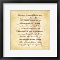 Libra Character Traits Framed Print