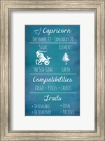 Framed Capricorn Zodiac Sign