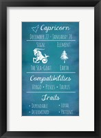 Capricorn Zodiac Sign Framed Print