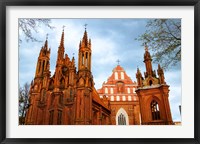 Framed Church of St Anne in Vilnius, Lithuania