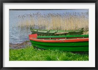 Framed Colorful Canoe by Lake, Trakai, Lithuania I