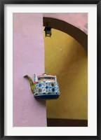 Framed Wall Decorated with Teapot and Cobbled Street in the Old Town, Vilnius, Lithuania III