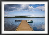 Framed Lake and pier, Grutas, Southern Lithuania, Lithuania