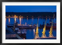 Framed Lithuania, Klaipeda, Commercial port and Lagoon