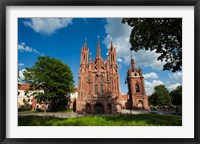 Framed St Anne and Bernardine Churche, Vilnius, Lithuania