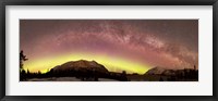 Framed Comet Panstarrs and Milky Way over Yukon, Canada