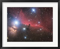 Framed Horsehead Nebula and Flame Nebula in Orion