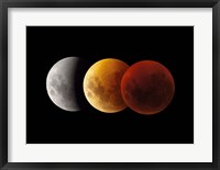 Framed Composite image of lunar Eclipse, Victoria, Australia