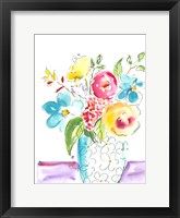 Flower Burst Vase I Framed Print