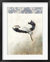 Waterbirds in Mist IV Framed Print
