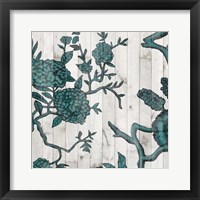 Framed Terra Verde Chinoiserie II