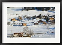 Framed Ski Village in Winter, Ski Chateaus