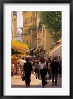 Framed Rue de Republique, Menton, Cote D'Azure, France