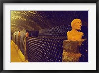 Framed Sculptured Heads in Cellar, Thummerer Winery