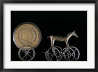 Framed Solar Disk with Chariot and Horse Replica