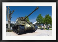 Framed US Sherman tank, Airborne Museum