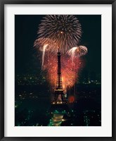 Framed Fireworks, Eiffel Tower, Paris, France