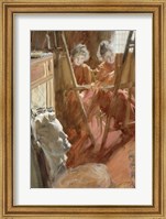 Framed Young Schwartz Girls Drawing, , 1889