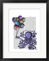 Framed Octopus and Puffer Fish Balloons