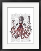 Octopus Fabulous French Chef Framed Print