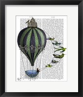 Hot Air Balloon and Birds Framed Print