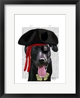 Framed Black Labrador Pirate