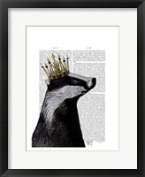 Badger King I Framed Print