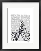 Dandy Deer on Vintage Bicycle Framed Print