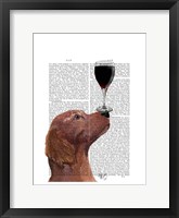 Framed Red Setter Dog Au Vin