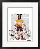 Greyhound Cyclist Framed Print