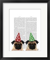 Party Pugs Pair Framed Print