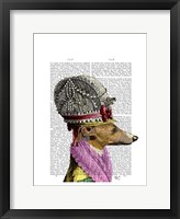 Framed Greyhound in 16th Century Hat