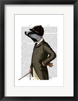 Badger The Rider Portrait Framed Print