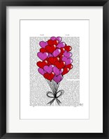Framed Valentine Heart Balloon Illustration