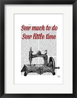 Framed Sew Little Time Illustration