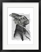 Rabbit Portrait Profile Framed Print