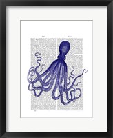 Blue Octopus 4 Framed Print